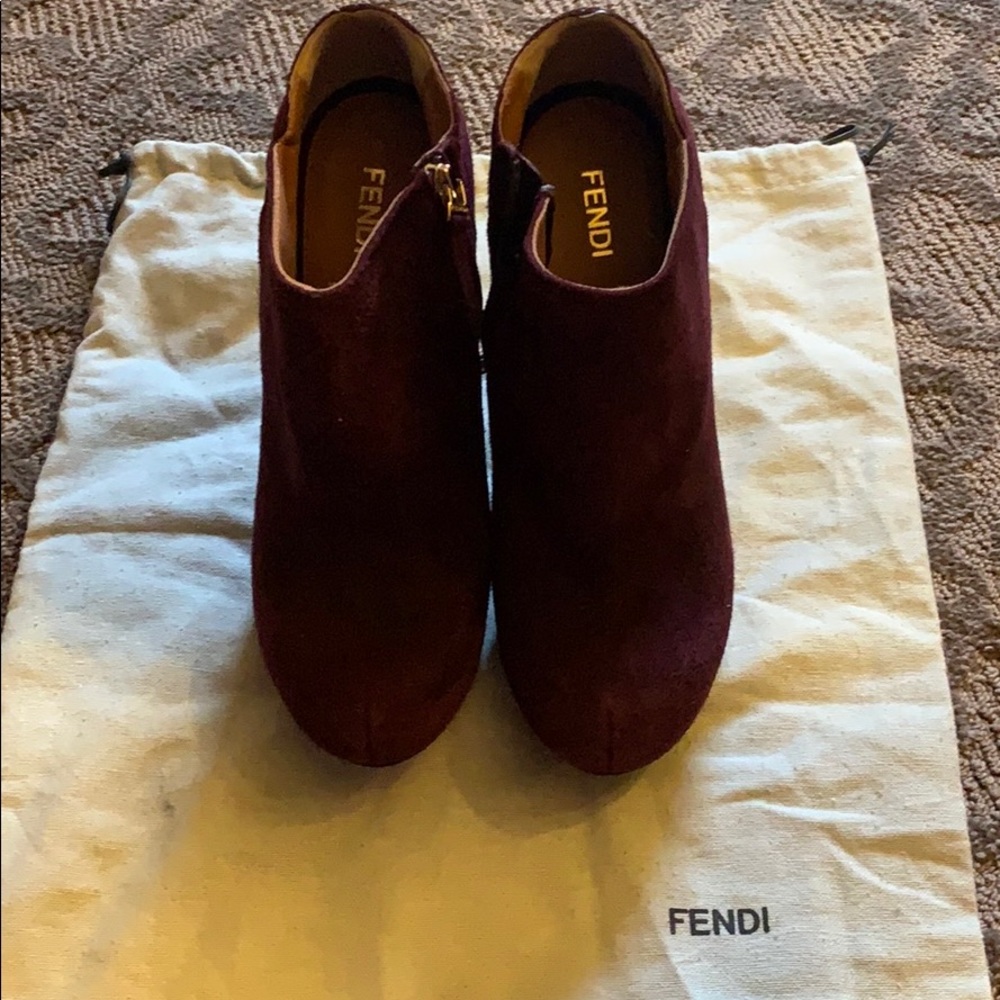 Fendi suede booties